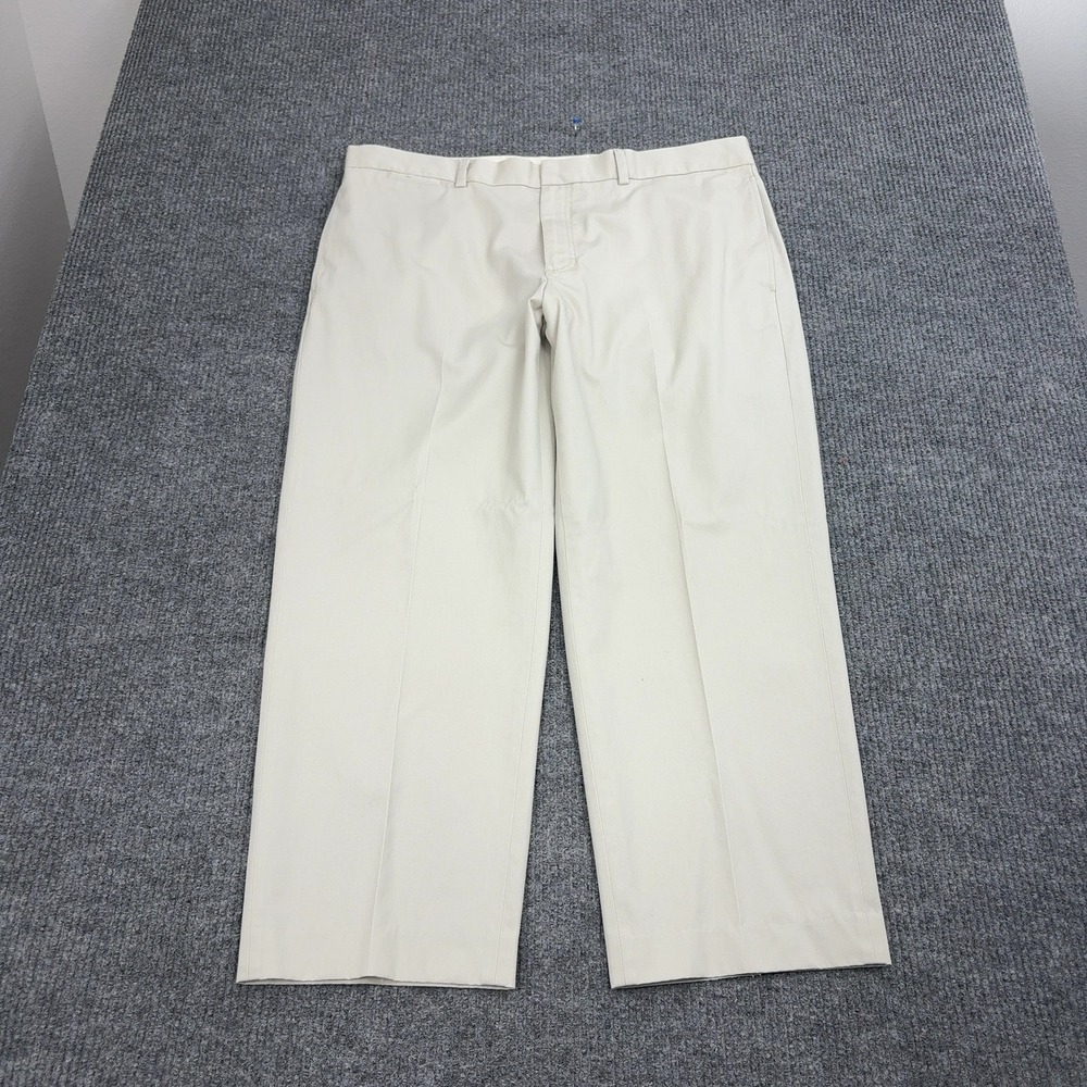LL Bean‎ Pants Mens 40 Beige Standard Fit Cotton Chino Khaki Classic Outdoor